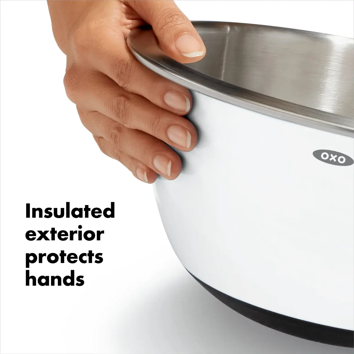 OXO Good Grips Stainless Steel Mixing Bowl Set - 3-Piece, 1.9L (1.5qt) / 2.8L (3qt) / 4.7L (5qt) | Nesting Bowls for Baking & Cooking - view 3