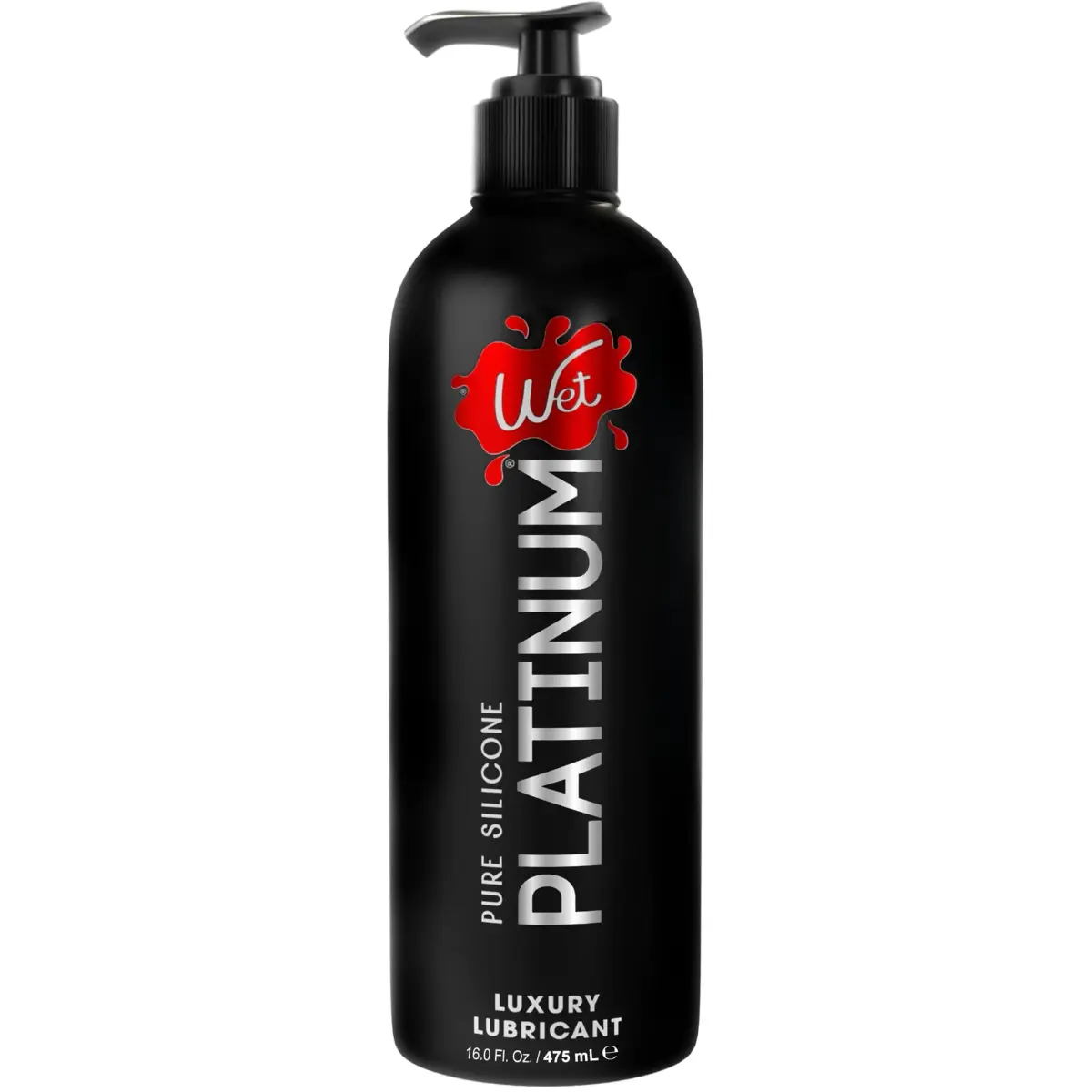 Wet Platinum Silicone-Based Personal Lubricant 485ml (16 fl oz) | Hypoallergenic, Long-Lasting Glide - main product image