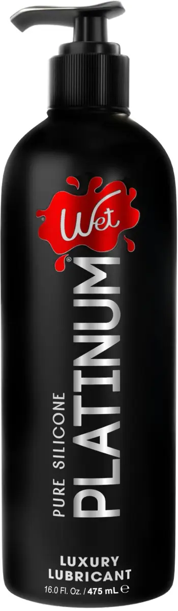 Wet Platinum Silicone-Based Personal Lubricant 485ml (16 fl oz) | Hypoallergenic, Long-Lasting Glide - main product image