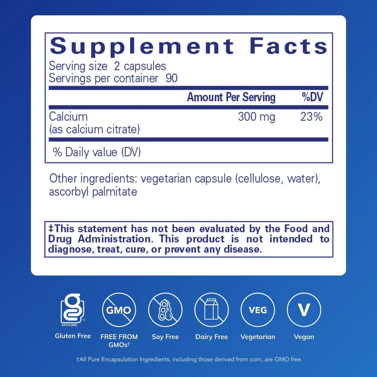 Pure Encapsulations Calcium Citrate 180 Capsules | Supports Bone, Heart, Colon Health - view 2