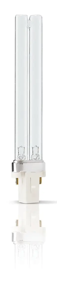 Philips 325126 9-watt PL-S TUV Germicidal with 2-Pin Base Light Bulb | Compact UV-C Disinfection Lamp (60Hz, 9000h) - main product image