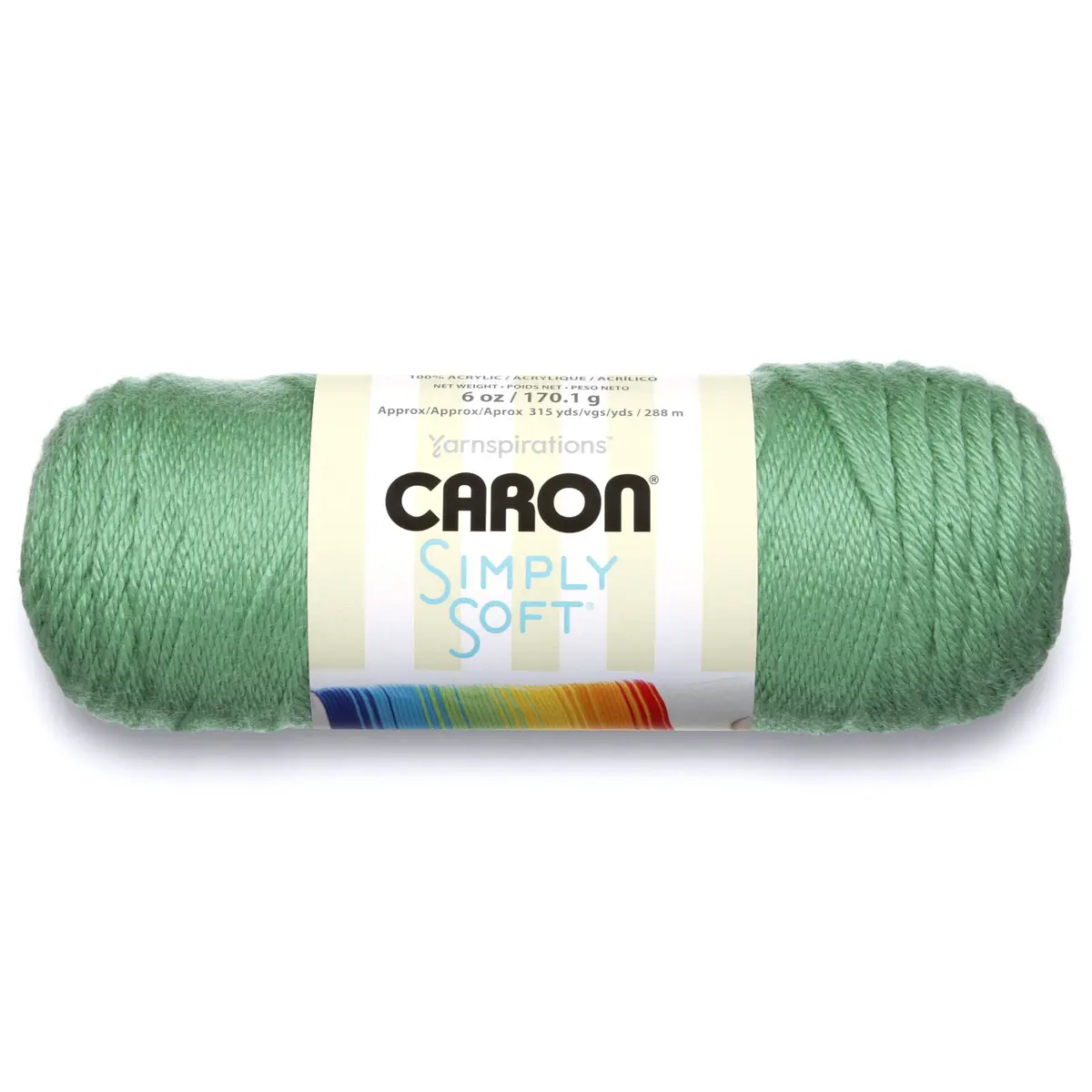 Caron Simply Soft Yarn Sage | Versatile Medium Gauge 6 oz | Machine Wash & Dry - main product image