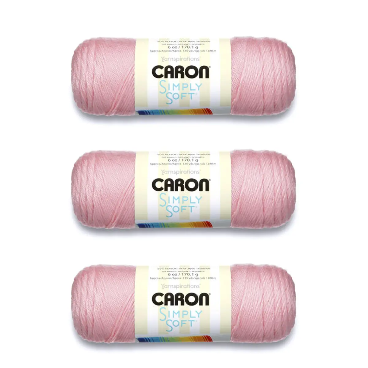 Caron Simply Soft Solids Yarn 6 oz Pink | Unmatched Softness & Easy Care - main product image