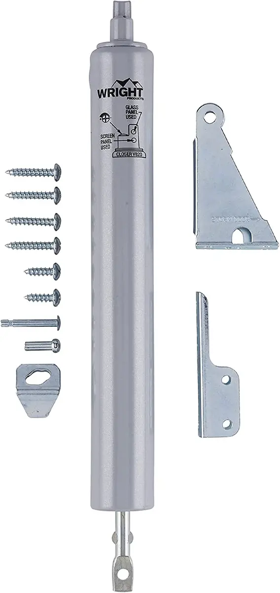 Wright Products Pneumatic Door Closer, Medium | Aluminum for Out-Swinging Doors - main product image