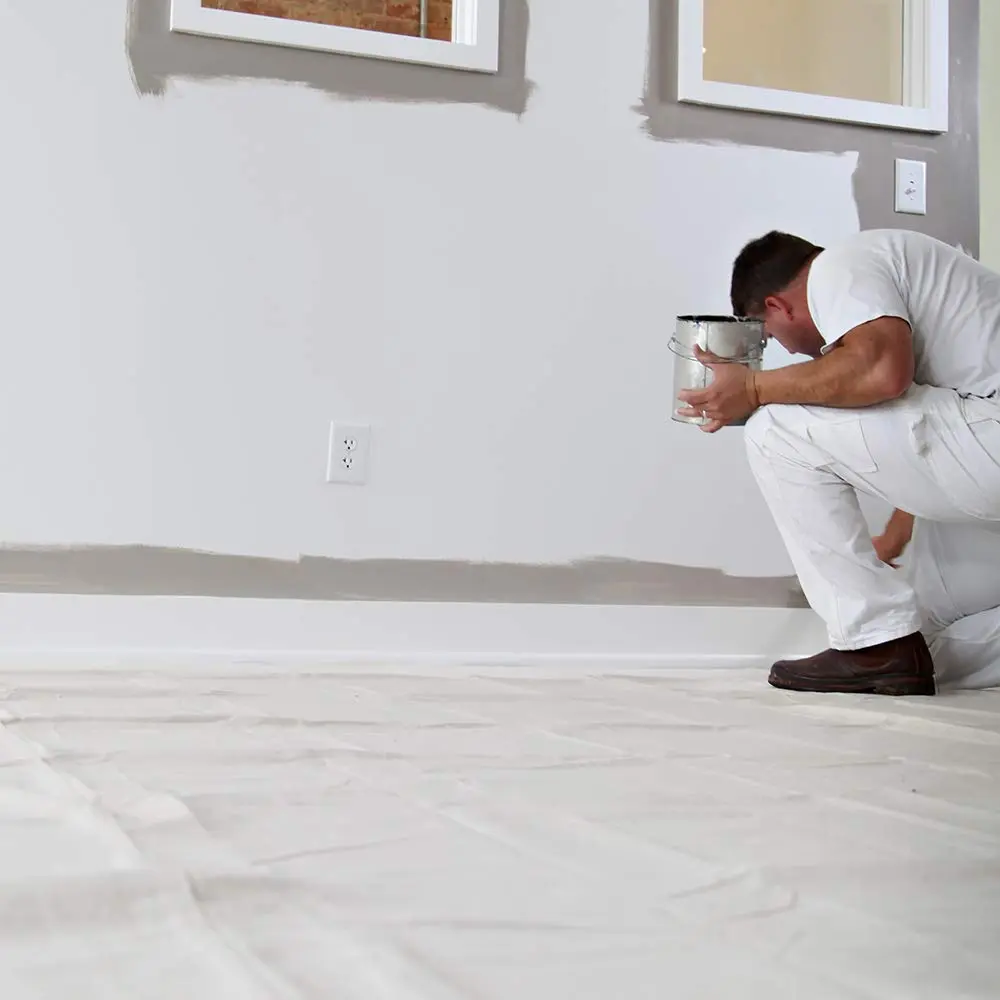 Trimaco SuperTuff Drop Cloth 9ft x 12ft Tan | Contractor Grade Canvas for Painting & DIY - view 3