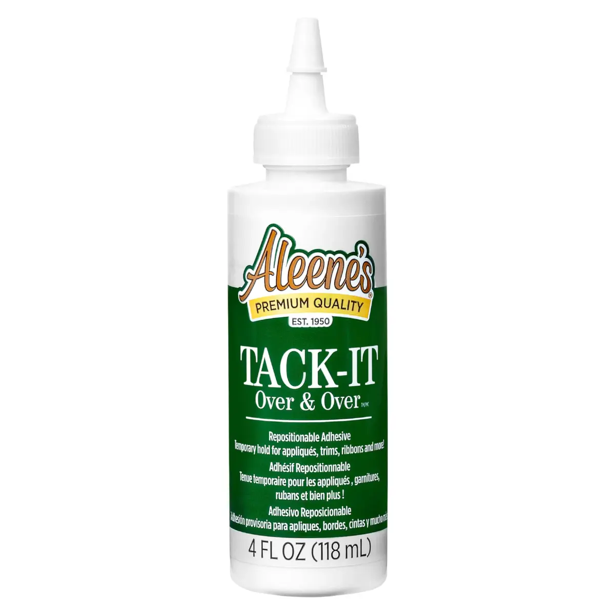 Aleene's Tack-It Over & Over Liquid Glue 118ml (4 fl oz) | Repositionable Adhesive for Crafts - main product image