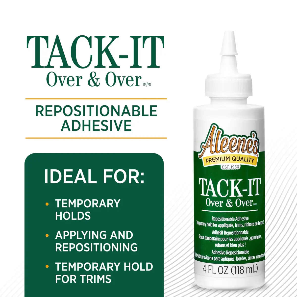 Aleene's Tack-It Over & Over Liquid Glue 118ml (4 fl oz) | Repositionable Adhesive for Crafts - view 2