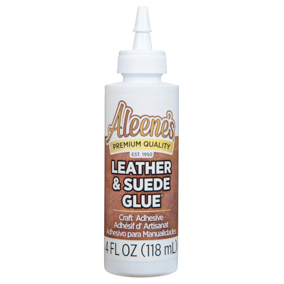 Aleene's Leather & Suede Glue 118ml (4 fl oz) | Fast-Tacking Adhesive for Crafts & Light Repairs - main product image