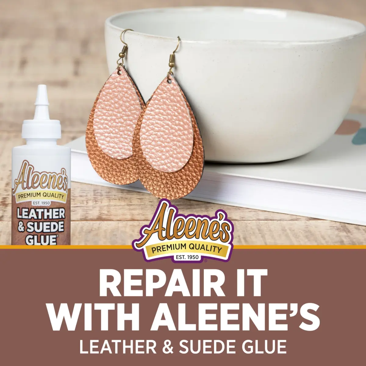 Aleene's Leather & Suede Glue 118ml (4 fl oz) | Fast-Tacking Adhesive for Crafts & Light Repairs - view 6