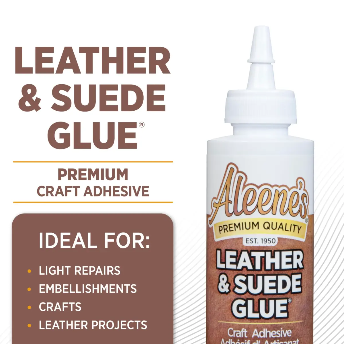 Aleene's Leather & Suede Glue 118ml (4 fl oz) | Fast-Tacking Adhesive for Crafts & Light Repairs - view 2