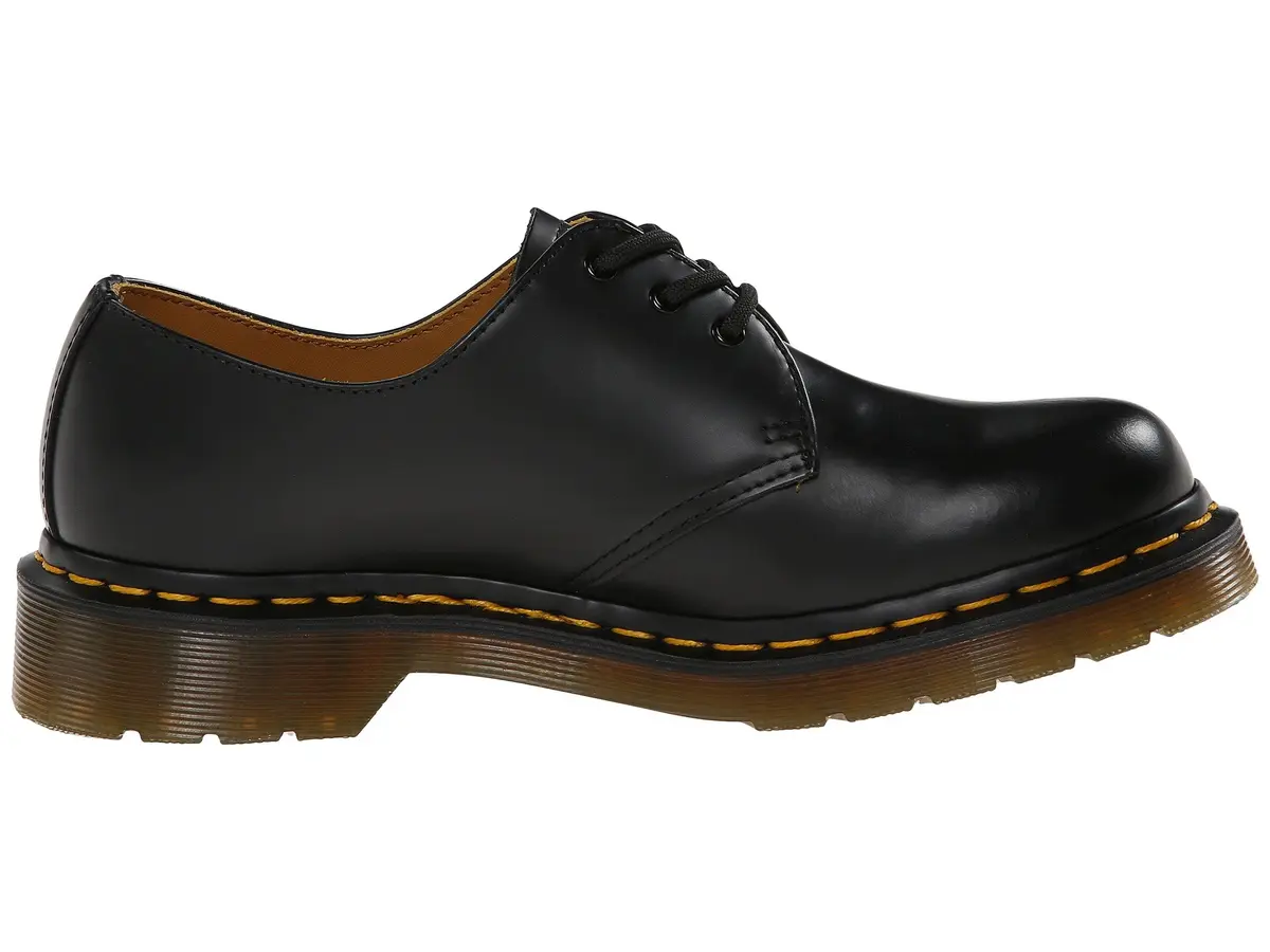 Dr. Martens Women's 1461 3-Eye Leather Oxford Shoe 6 M US | Classic Black Smooth Leather - view 6