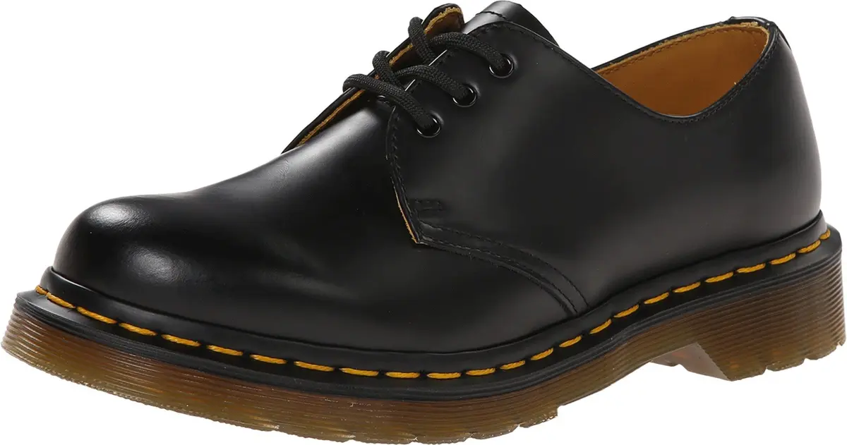 Dr. Martens Women's 1461 3-Eye Leather Oxford Shoe 6 M US | Classic Black Smooth Leather - view 5