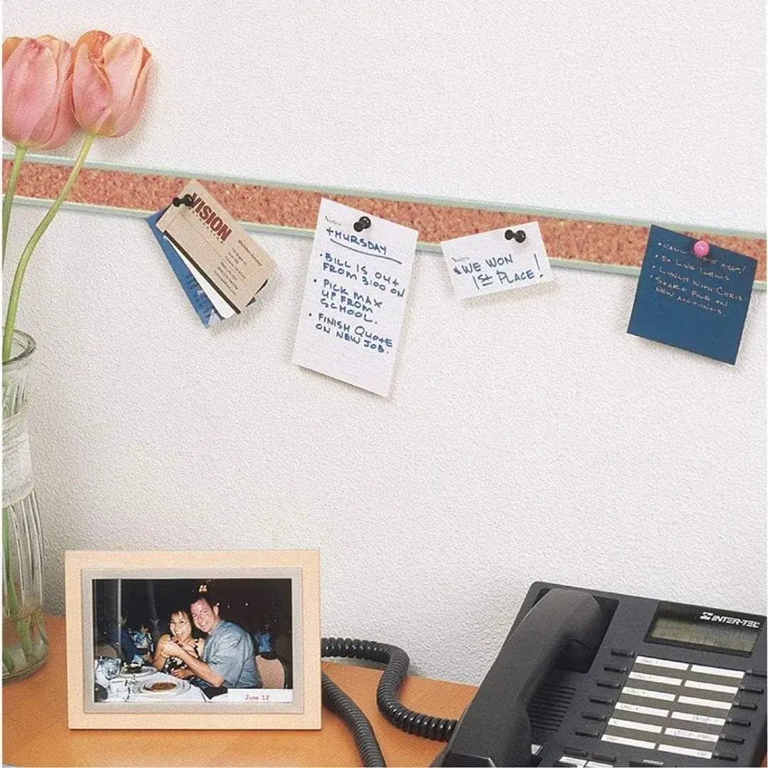 Quartet Bulletin Bar Strip Cork Board 18" x 1" (45.7cm x 2.5cm) | Self-Healing Cork for Office & Classroom - view 3