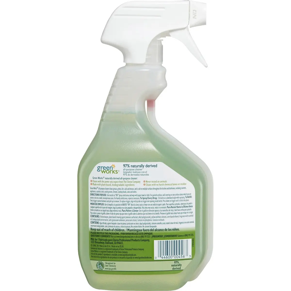 Clorox Green Works All Purpose Cleaner Spray 32 Fl Oz | Naturally Derived, Safe for Pets & Kids - view 5