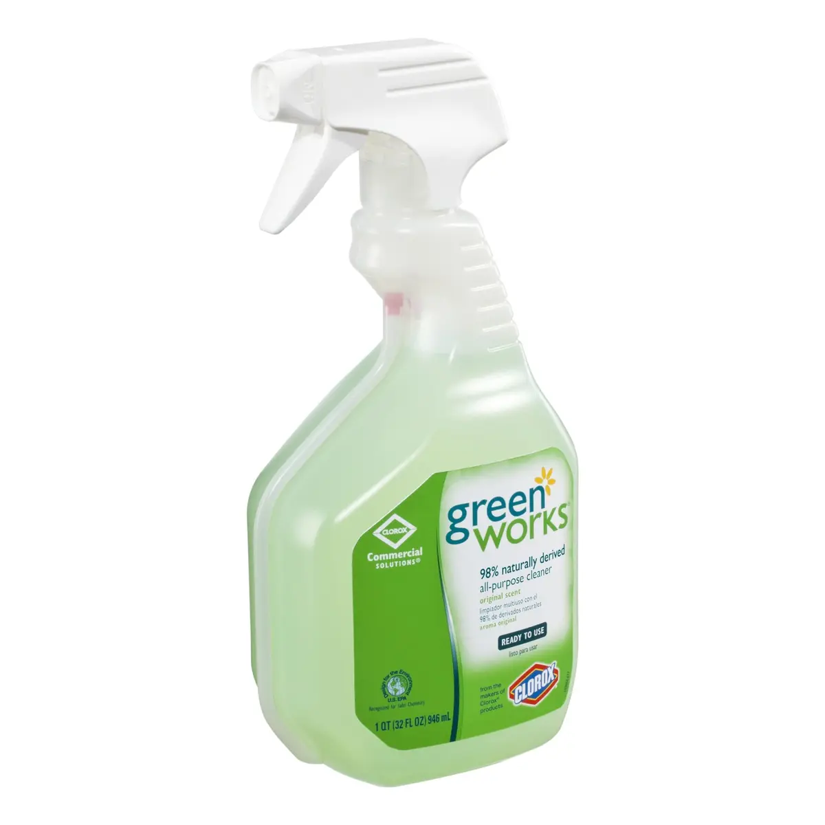 Clorox Green Works All Purpose Cleaner Spray 32 Fl Oz | Naturally Derived, Safe for Pets & Kids - view 2