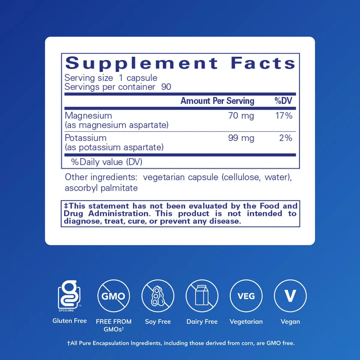 Pure Encapsulations Potassium Magnesium (Aspartate) 90 Capsules | Supports Heart, Nerve & Muscle Function - view 2