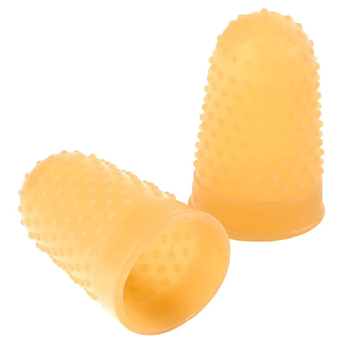 ACCO Rubber Finger Tips Size 11.5 Medium Nubbed Grip 12 Count | Durable, Amber - view 2
