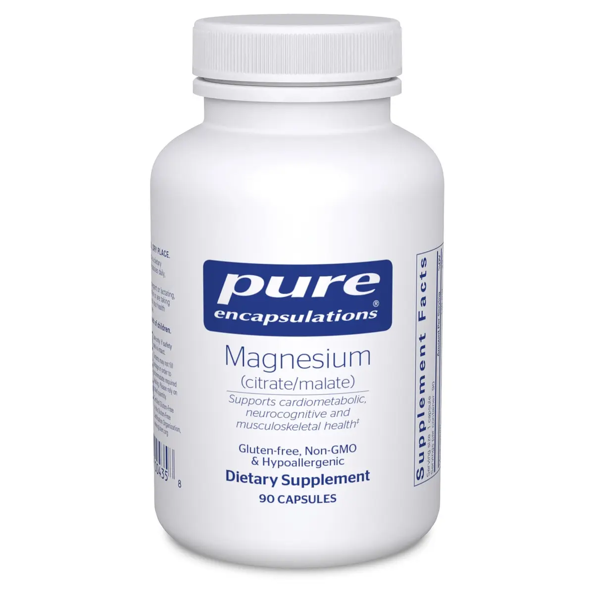 Pure Encapsulations Magnesium Citrate/Malate 90 Count (Pack of 1) | Supports Nutrient Utilization, Energy, Bones & Heart Health - main product image
