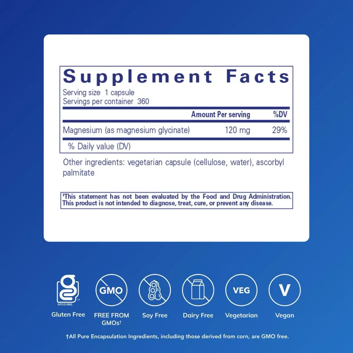 Pure Encapsulations Magnesium Glycinate 360 Capsules | Supports Sleep, Stress Relief & Muscle Function - view 2