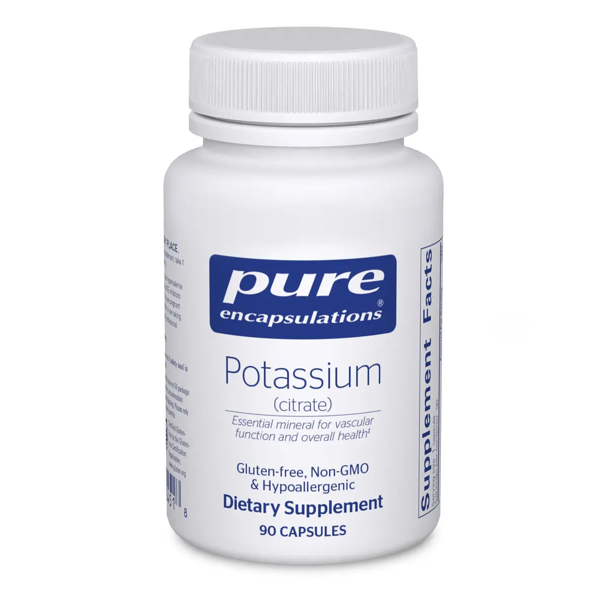 Pure Encapsulations Potassium (Citrate), 90 Capsules | Supports Heart & Nerve Function - main product image