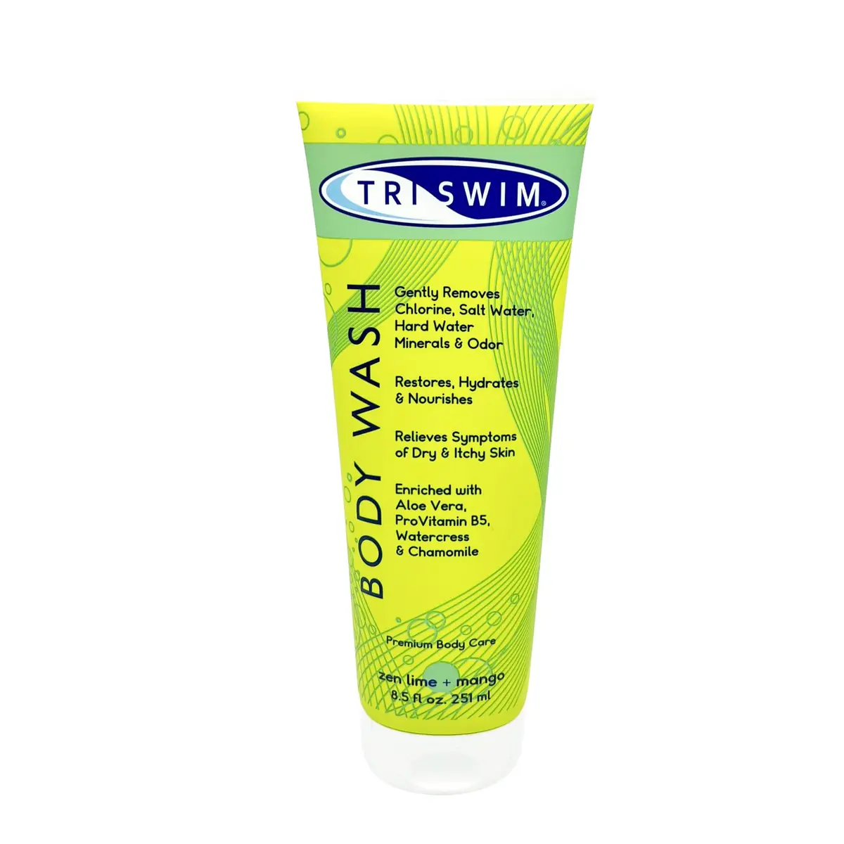 TRISWIM Chlorine Removal Body Wash 251ml (8.5 Fl Oz) | Removes Chlorine, Bromine, Minerals & Saltwater | Hydrates & Restores Skin - main product image
