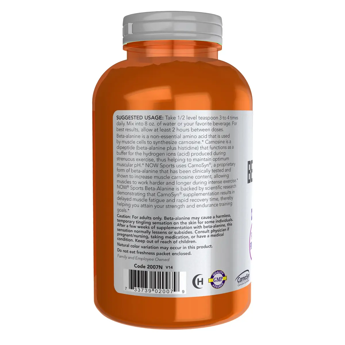 NOW Beta-Alanine Pure Powder 500 g | Supports Muscular Endurance & Delays Fatigue - view 3