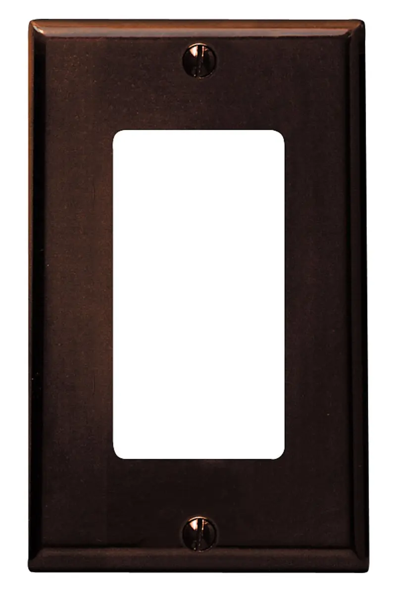 Leviton 1-Gang Decora Wallplate Brown | Thermoset, Standard Size, Durable - main product image