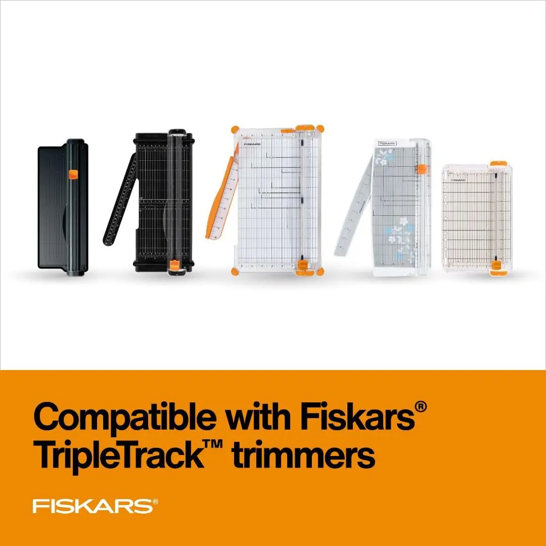 Fiskars TripleTrack Paper Cutter Replacement Blades, Style I, 2-Pack | Long-Lasting Steel Blades for Precise Cutting - view 6
