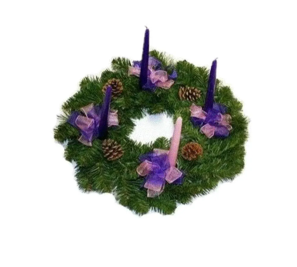 Wilson Advent Wreath with Candles | Hand Made USA Christmas Decor, 12" Diameter - view 5