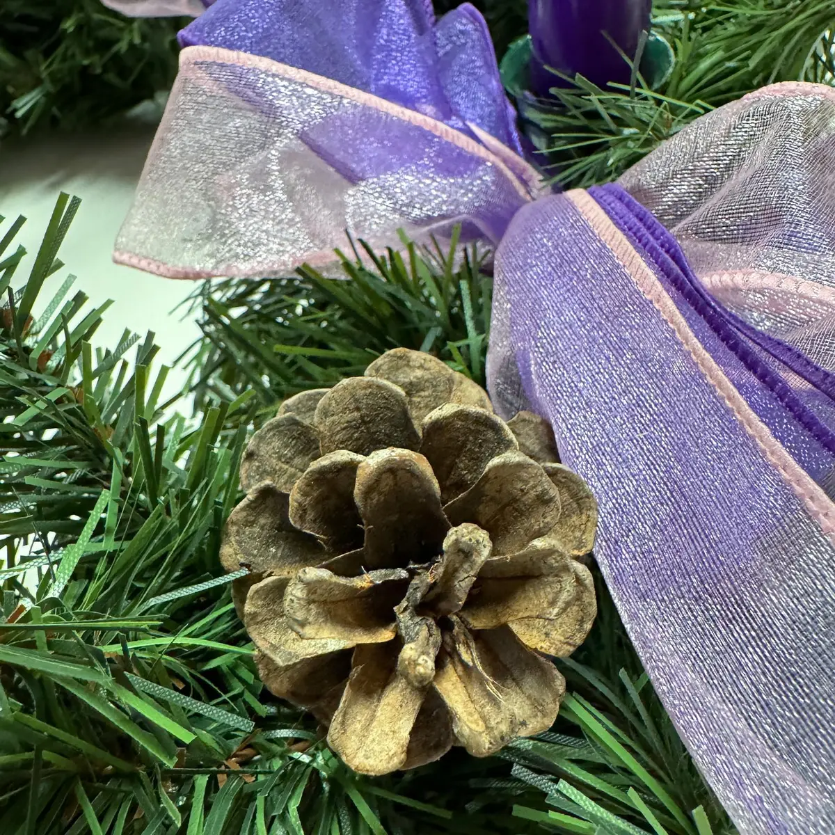 Wilson Advent Wreath with Candles | Hand Made USA Christmas Decor, 12" Diameter - view 4