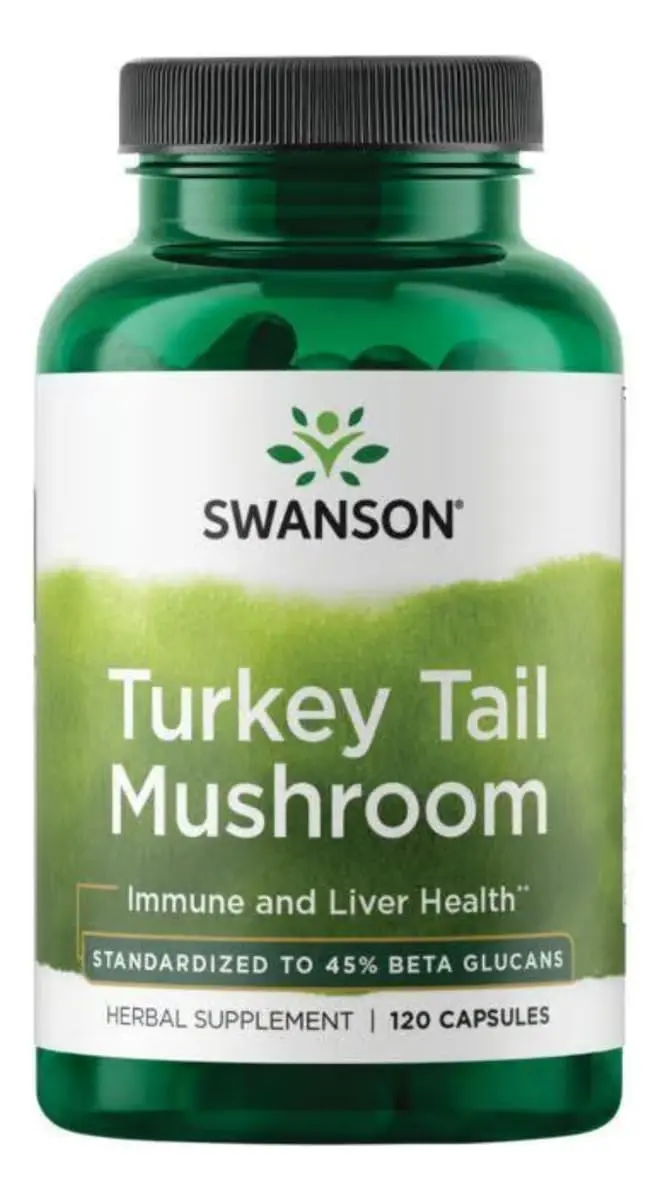 Swanson Turkey Tail Mushroom Herbal Supplement 500 mg 120 Capsules | Supports Immune System & Cellular Health - main product image