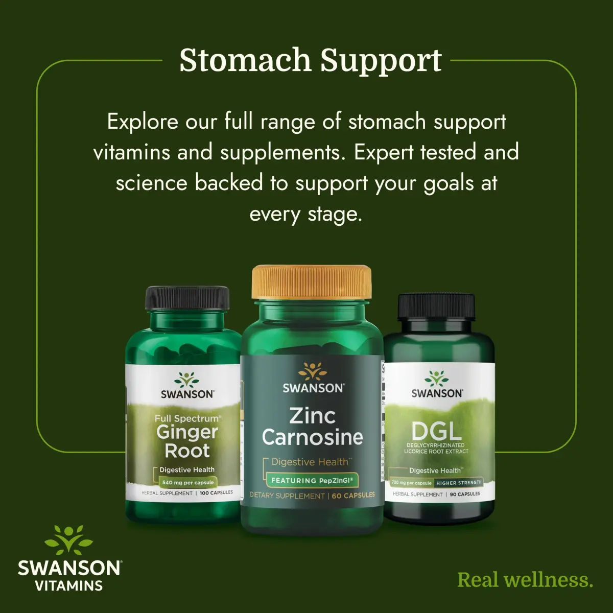 Swanson Zinc Carnosine PepZinGI Gastric Health Supplement 60 Capsules | Supports Stomach Lining & Digestive Wellness - view 6