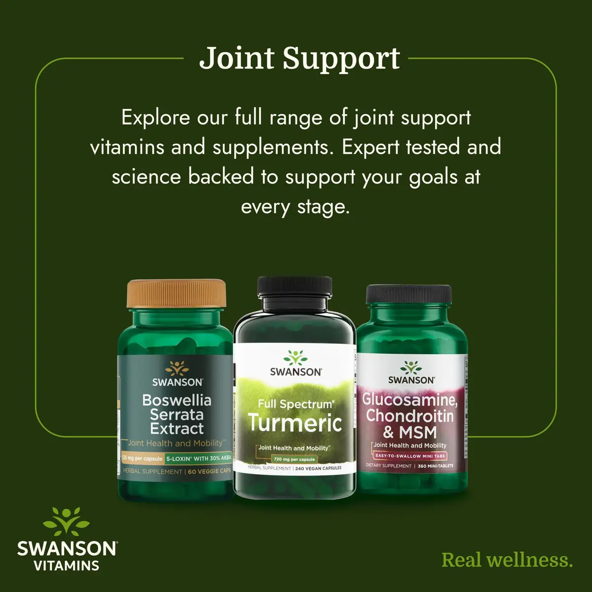 Swanson Full Spectrum Turmeric Curcumin Supplement, 240 Vegan Capsules | Supports Liver, Joints & Brain - view 6