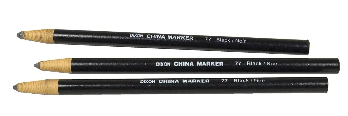 MARSHALLTOWN Dixon China Marker Black 12 Count (Pack of 1) | Marks Glass, Plastic, Film & Smooth Surfaces - view 3