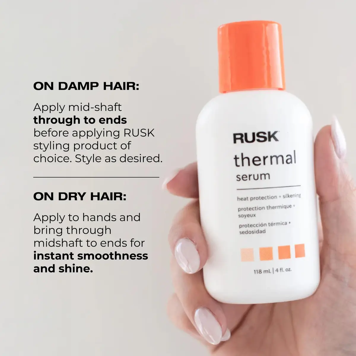 RUSK Designer Collection Thermal Serum with Argan Oil, 4.2 Oz | Heat Protection & Shine, Alcohol-Free - view 7
