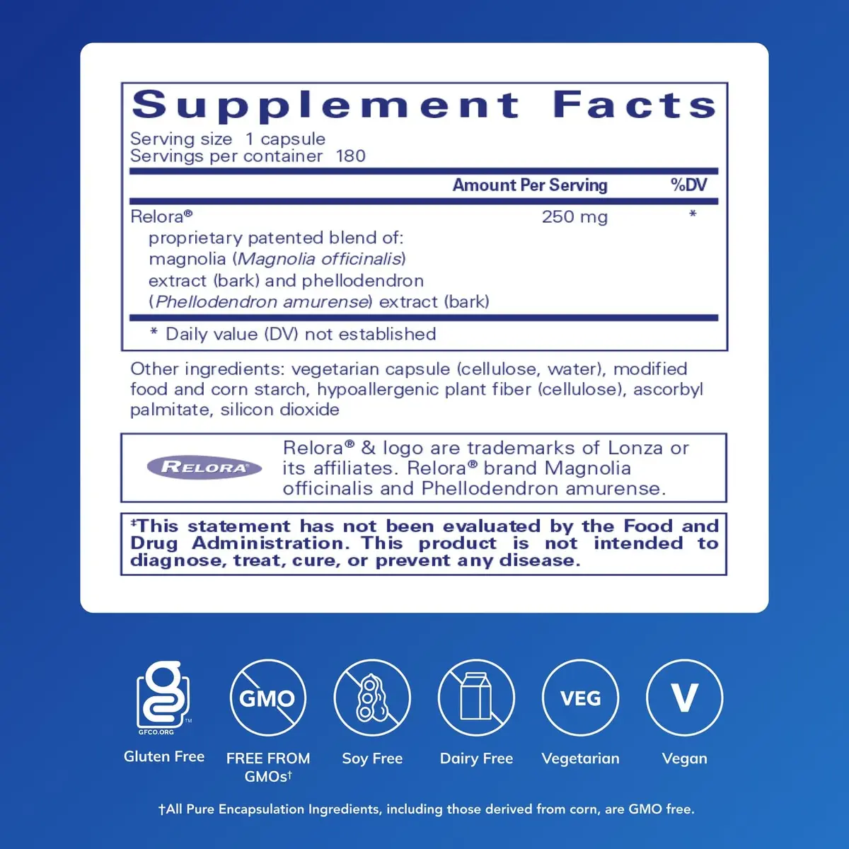 Pure Encapsulations Relora 180 Capsules | Stress & Mood Support, Unflavored, Unisex - view 2