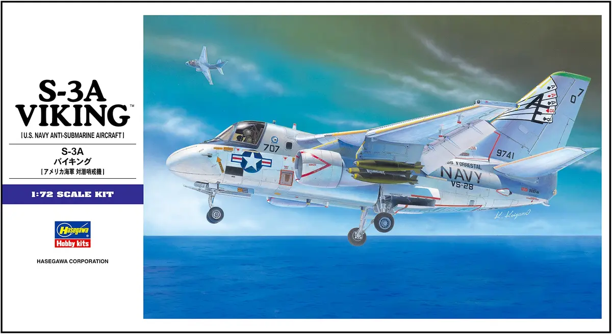 Hasegawa 1:72 Scale S-3A Viking Model Kit | Accurate Retro Aircraft for Hobbyists (70-120 chars) - view 2