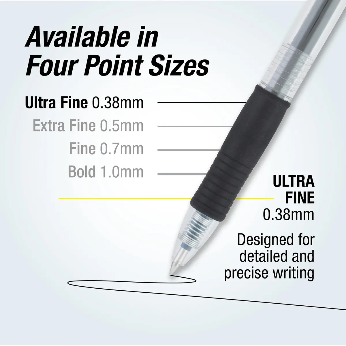 PILOT G2 Premium Retractable Gel Pens, 0.38mm Ultra Fine Point, Black Ink, 12-Pack | Smooth Writing Instrument for Students & Professionals - view 6