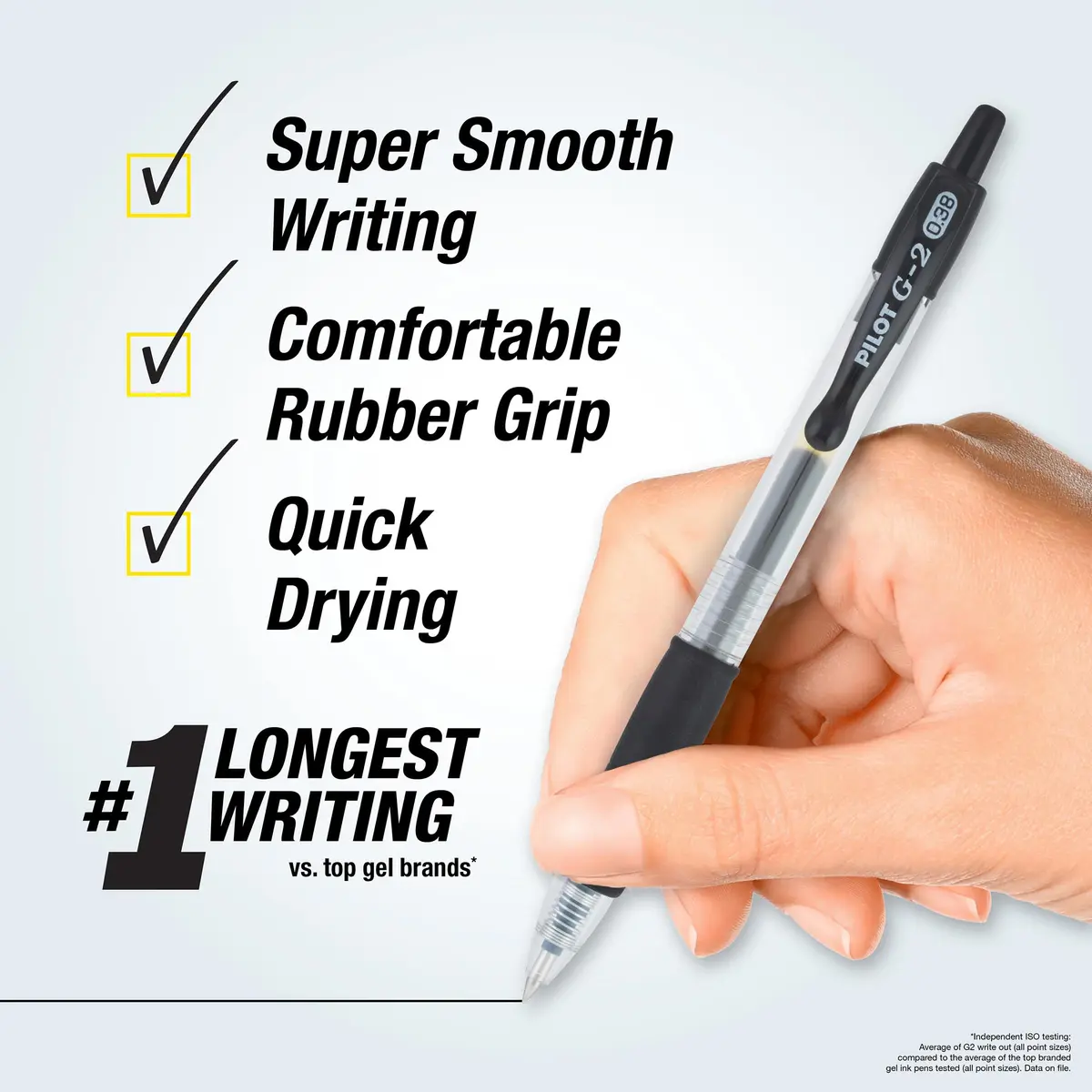 PILOT G2 Premium Retractable Gel Pens, 0.38mm Ultra Fine Point, Black Ink, 12-Pack | Smooth Writing Instrument for Students & Professionals - view 2