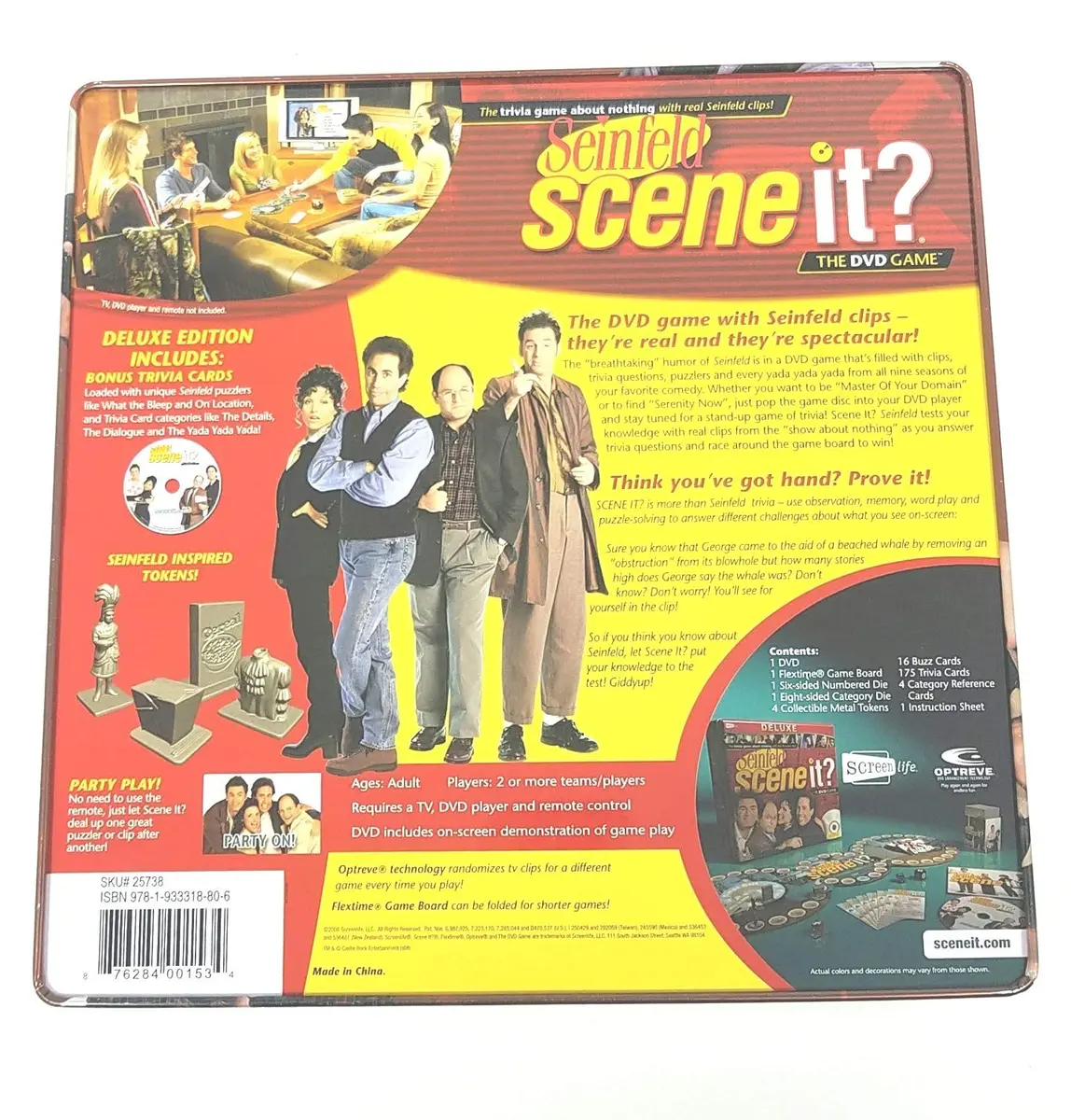 Scene It? Seinfeld Deluxe Edition DVD Game | 2-8 Players, Trivia & Party Play - view 2