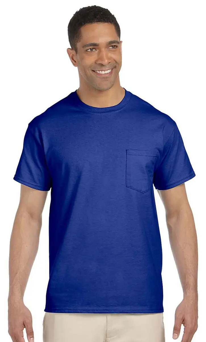 Gildan Ultra Cotton T-Shirt with Pocket Royal Small | Lightweight 100% Cotton Men's Shirt - main product image