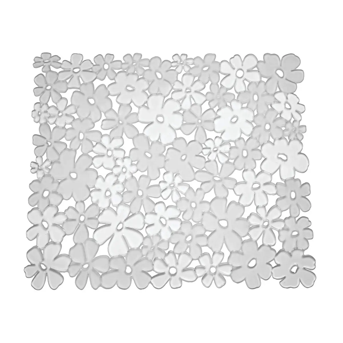 iDesign Blumz Sink Protector Mat Clear | 28cm x 30cm (11" x 12") - view 2