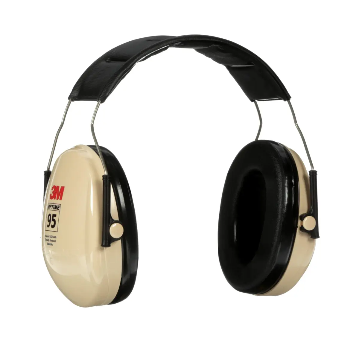 3M Peltor H6AV Optime 95 Over the Head Noise Reduction Earmuff, Hearing Protection, Ear Protectors, NRR 21dB, Ideal for Machine Shops and Power Tools, Beige - main product image