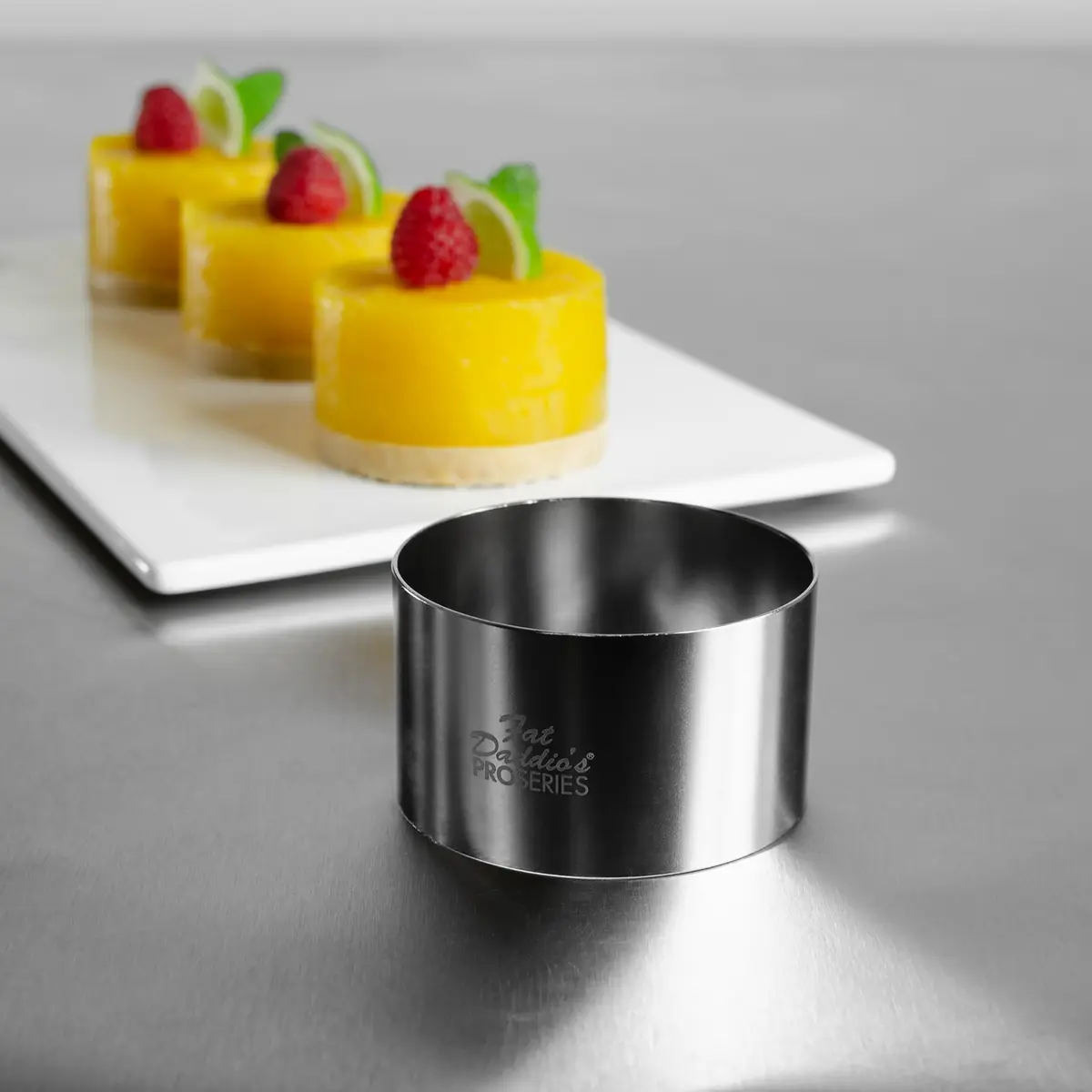 Fat Daddio's SSRD-3175 Stainless Steel Cake & Pastry Ring, 3 x 1.75 inch | Versatile Baking Tool for Chefs & Bakers - view 2