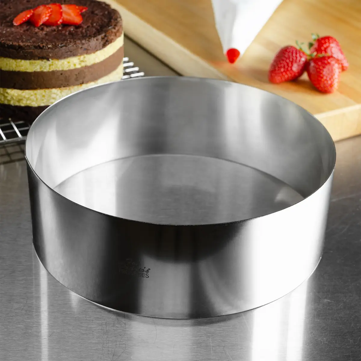 Fat Daddio's SSRD-9030 Stainless Steel Round Cake & Pastry Ring, 9 x 3 inch | Professional Baking Tool - view 2