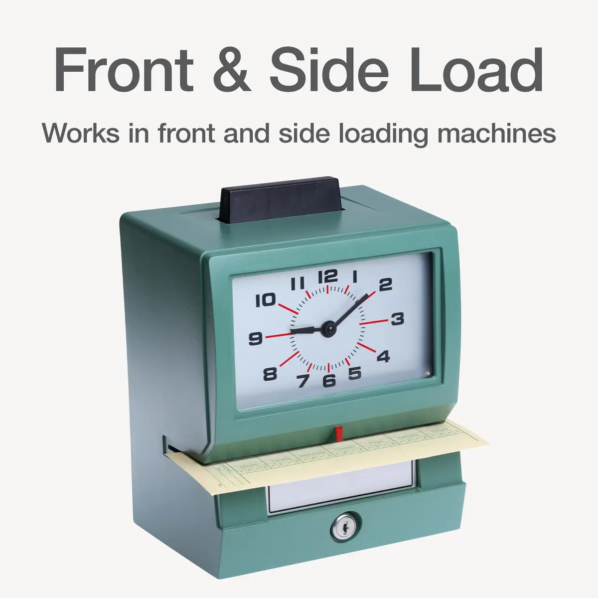 Adams Time Cards Weekly 2-Sided 3-3/8" x 8-1/4" Manila Green/Red Print | Professional Time Tracking Tool - view 5