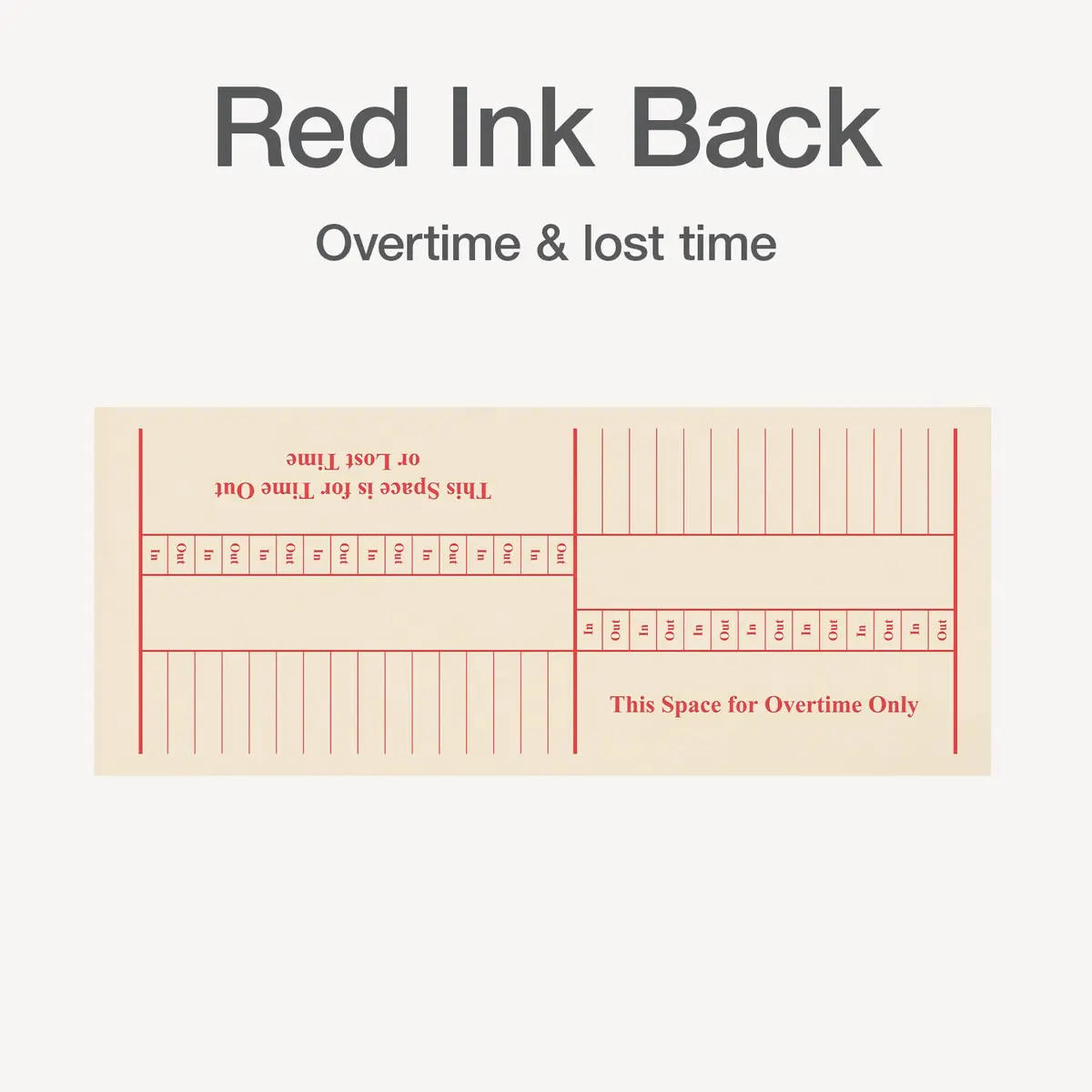 Adams Time Cards Weekly 2-Sided 3-3/8" x 8-1/4" Manila Green/Red Print | Professional Time Tracking Tool - view 4