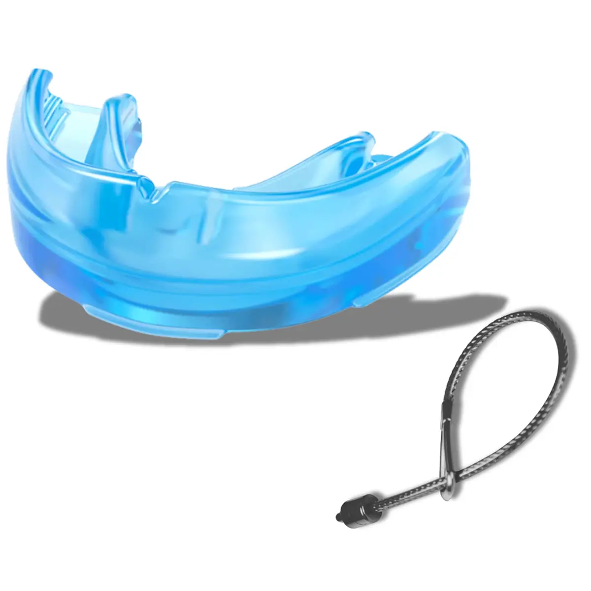 Shock Doctor Mouth Guard for Braces, Blue, Youth | Full Upper Teeth Protection, Instant Fit - main product image
