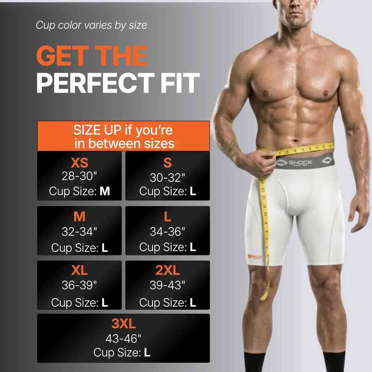 Shock Doctor Compression Shorts with Protective Bio-Flex Cup | Moisture Wicking, Vented Support, Adult, X-Large - view 2
