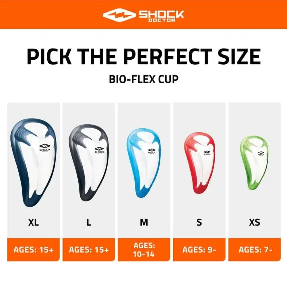 Shock Doctor BioFlex Athletic Cup with Vented Protection, Small Red | Impact Protection Gear - view 6